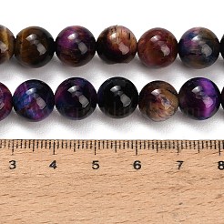 Natural Tiger Eye Beads Strands&nbsp;G-F591-18-10mm-10