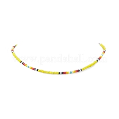 女性用4色ガラスシードビーズネックレス4点セット。  ミックスカラー  16.81インチ（42.7cm）  1pc /カラー&nbsp;NJEW-TA00053