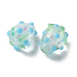 Handmade Foil Lampwork Bumpy Beads Strands&nbsp;FOIL-Z001-05A