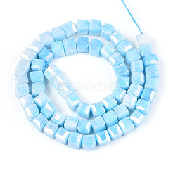 Anti-Tarnish Electroplate Glass Beads Strands&nbsp;GLAA-T025-6mm-10B