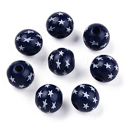 Spray Painted Wood Beads&nbsp;WOOD-N015-01-14