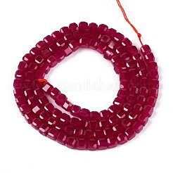 Lab Grown Red Corundum Beads Strands&nbsp;G-N351-02A-01