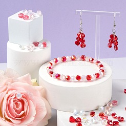 560Pcs 8 Style Transparent Spray Painted & Electroplate Transparent  Glass Beads&nbsp;GLAA-LS0001-07