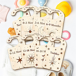 Wood Baby Closet Size Dividers&nbsp;AJEW-WH0352-006