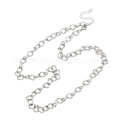 6mm 304ステンレススチール製キューバンリンクチェーンネックレス（女性用）  変色しない  ステンレス鋼色  18-1/4インチ（46.4cm）&nbsp;NJEW-B145-01P