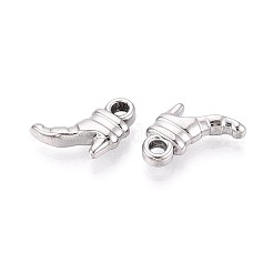 304ステンレスペンダント  かかとの高い靴  ステンレス鋼色  13x14x4mm  穴：2.5mm&nbsp;STAS-T067-60P