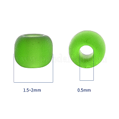 6000個5色すりガラス不透明ガラスシードビーズ  ラウンド  ミックスカラー  2x1~2mm  穴：0.5~1mm  1200個/色  6000個/箱&nbsp;SEED-YW0001-17