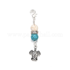 5Pcs Ocean Animal Tibetan Style Alloy Pendants Decorations&nbsp;HJEW-TA00346