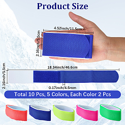 10Pcs 5 Colors EVA with Nylon Snowboard Straps&nbsp;FIND-CN0002-29