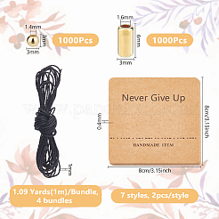 DIYモールス信号ABSプラスチックビーズブレスレット作成キット  ゴールドカラー  6x3mm  穴：1.6mm  1000pc&nbsp;DIY-DC0003-49B