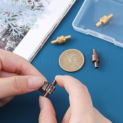 4Pcs 2 Colors Ion Plating(IP) 304 Stainless Steel European Clasps with Cord Ends&nbsp;STAS-DC0004-33