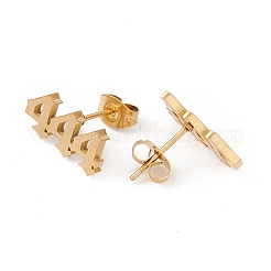 Number Earrings&nbsp;X-EJEW-F286-01A-G