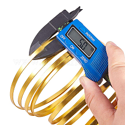 アルミ製ワイヤー  フラット  ゴールデンロッド  5mm  約32.8フィート（10m）/ロール&nbsp;AW-BC0002-01A-5mm