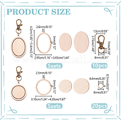 10 Sets Wood Pendant Cabochon Settings&nbsp;DIY-ME0003-75