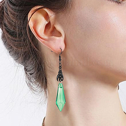 4 Pairs 4 Style Acrylic Imitation Gemstone Bullet Dangle Earrings&nbsp;EJEW-AN0003-96