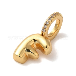 Brass Micro Pave Cubic Zirconia Pendants&nbsp;KK-K345-13F-G