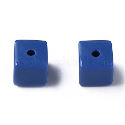 不透明なアクリルビーズ  キューブ  藤紫色  10.5x9.5x9.5mm  穴：2mm  約490個/500g&nbsp;MACR-S373-148-A16