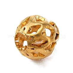 Brass Hollow Beads&nbsp;KK-WH0050-16A-G