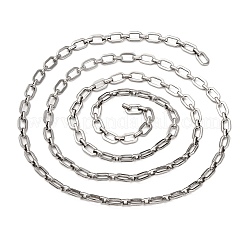 304ステンレススチール長方形リンクチェーン  溶接されていない  ステンレス鋼色  11x6.5x1.4mm&nbsp;CHS-S012-26P-A