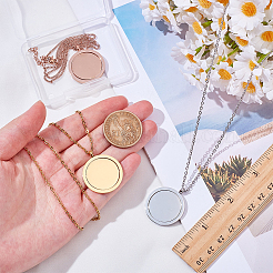 DIY Flat Round Necklaces Making Kit&nbsp;DIY-SC0003-52