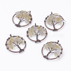Natural Citrine Pendants&nbsp;G-E419-11R