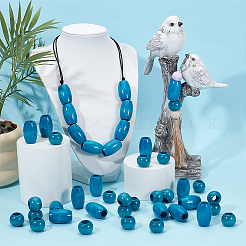 150Pcs 2 Styles Wood European Beads&nbsp;WOOD-NB0003-06