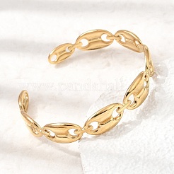 304 Stainless Steel Mariner Chain Cuff Bangles for Women&nbsp;SA-CBA82C8-07G