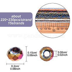 15 Strands 15 Styles Electroplate Glass Beads Strands&nbsp;EGLA-YW0005-11