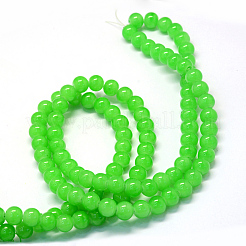 Baking Paint Imitation Jade Glass Round Bead Strands&nbsp;X-DGLA-Q021-10mm-09