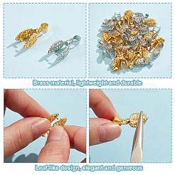 40Pcs 2 Colors Brass Ice Pick Pinch Bails&nbsp;KK-GO0002-15