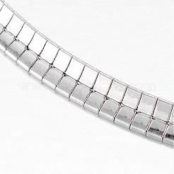 変色しない304ステンレススチールネックレス  カニカン付き  ステンレス鋼色  13.8cm（5-7/16インチ）&nbsp;NJEW-D274-03P