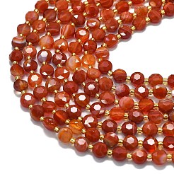 Natural Red Striped Agate/Banded Agate(Dyed & Heated) Beads Strands&nbsp;G-C116-A28-02