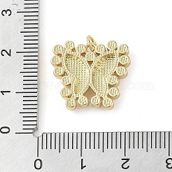 真鍮チャーム  カドミウムフリー＆鉛フリー  ABSの模造パールと  18KGP本金メッキ  蝶  16.5x18x3.5mm  穴：1.6mm&nbsp;KK-Q813-07B-G
