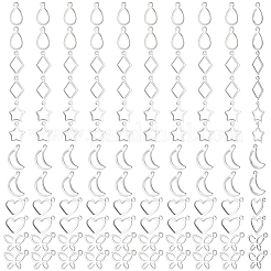 150Pcs 6 Styles 304 Stainless Steel Open Pendants&nbsp;STAS-BBC0009-50