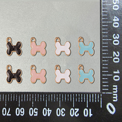 40Pcs 4 Colors Alloy Charms&nbsp;ENAM-CJ0001-83