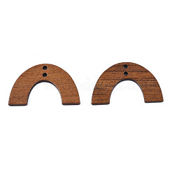 ウォールナットウッドペンダント  サドルブラウン  21x33.5x2.5mm  穴：1.8mm&nbsp;WOOD-N011-009