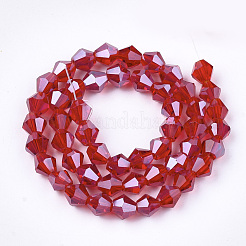 Electroplate Glass Beads Strands&nbsp;EGLA-Q118-6mm-A07