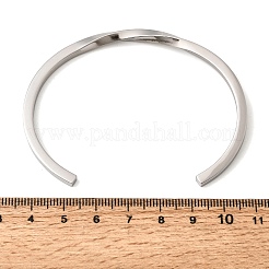 304 Stainless Steel Cuff Bangles for Women&nbsp;BJEW-H644-04P