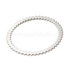 ギアリングラックメッキ真鍮リンクリング  ニッケルフリー  長持ちメッキ  プラチナ  30x0.5mm  内径：25.5mm&nbsp;KK-G480-01P