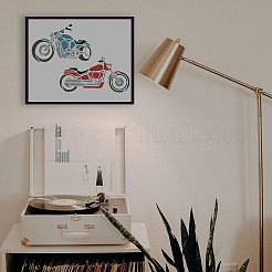 プラスチック再利用可能な描画絵画ステンシル テンプレート  ファブリック タイル 床 家具 木材の塗装用  長方形  バイクの模様  297x210mm&nbsp;DIY-WH0202-361