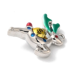Christmas Deer with Money Bag Rack Plating Alloy Enamel Pendants&nbsp;FIND-I039-024B-P