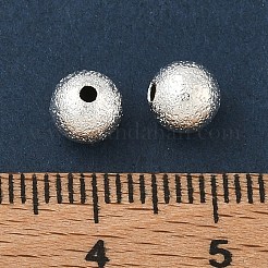真鍮ビーズ  テクスチャラウンド  ラックめっき  長持ちメッキ  鉛フリー＆カドミウムフリー  銀  6mm  穴：1.4mm&nbsp;KK-CBAFC6C-06B-S