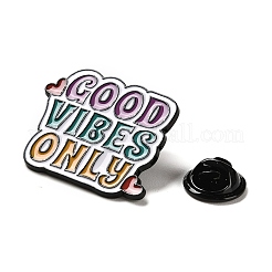 Inspiring Word Good Vibes Only Enamel Pins&nbsp;JEWB-Z014-05A-EB