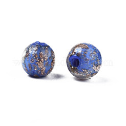 Handmade Gold Sand Lampwork Beads&nbsp;LAMP-T016-10B