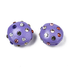 Polymer Clay Rhinestone Beads&nbsp;RB-S056-27D