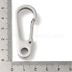 変色しない304ステンレススチール製キーチェーン留め具  ステンレス鋼色  49.5x19x5~9mm  穴：6.5mm&nbsp;STAS-G321-02P
