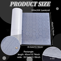 梱包用300m PVCプラスチック製インフレータブルバブルクッションラップ  長方形  透明  40x33.5x0.01cm&nbsp;ABAG-WH0045-91