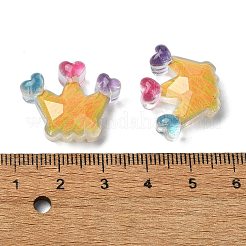 透明エポキシ樹脂デコデンカボション  グリッターパウダー付き  クラウン  18x23x7mm&nbsp;CRES-I030-20B