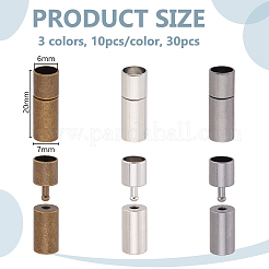 30Pcs 3 Colors Brass Bayonet Clasps&nbsp;KK-OC0001-60A