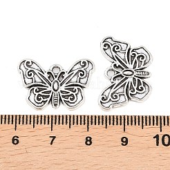 合金のチベット風チャーム  蝶のチャーム  アンティークシルバー  15x22x1.5mm  穴：1.8mm&nbsp;PALLOY-A024-22AS-1